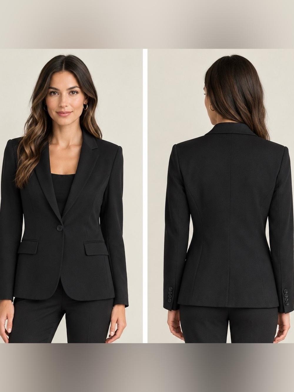 Nordstrom Rack Black Women's Single-Button Blazer